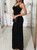 Velvet Straps Slim Party Dress