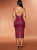 Sequined Slit Pleated Slim Dress