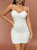 Lace Stitching Sequined Suspender Short Dress Lace Stitching Sequined Suspender Short Dress