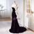 Black Velvet Mermaid One Straps Prom Dress