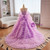 Purple Tulle Tiers Sweetheart Prom Dress
