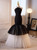 Black Mermaid Tulle Halter Prom Dress