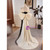 Black Velvet Champagne Bow Strapless Prom Dress