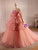 Pink Ball Gown Tulle Sweetheart Tiers Pleats Prom Dress