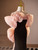 Black Mermaid Velvet Pink Bow Prom Dress