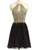 Black Chiffon Lace Halter Graduation Dress