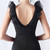 In Stock:Ship in 48 Hours Black Mermaid V-neck Ruffles Party Dress