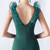 In Stock:Ship in 48 Hours Green Mermaid V-neck Ruffles Party Dress