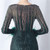 In Stock:Ship in 48 Hours Green Sequins Long Sleeve Feather Prom Dress