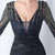 In Stock:Ship in 48 Hours Navy Blue Sequins Long Sleeve Feather Prom Dress