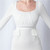 In Stock:Ship in 48 Hours White Sequins Long Sleeve Split Feather Prom Dress