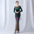 In Stock:Ship in 48 Hours Green Sequins Long Sleeve Feather Party Dress