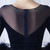 In Stock:Ship in 48 Hours Navy Blue Sequins Long Sleeve Feather Party Dress