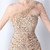 In Stock:Ship in 48 Hours Gold Sequins Beading Sleeveless Party Dress