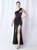 In Stock:Ship in 48 Hours Black Sequins Beading Pleats Party Dress