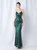 In Stock:Ship in 48 Hours Green Mermaid Sequins Spaghetti Straps Party Dress