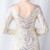 In Stock:Ship in 48 Hours Apricot V-neck Long Sleeve Feather Party Dress