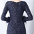 In Stock:Ship in 48 Hours Navy Blue Mermaid Sequins Long Sleeve Feather Party Dress
