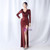 In Stock:Ship in 48 Hours Burgundy Mermaid Sequins V-neck Split Party Dress