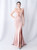 In Stock:Ship in 48 Hours Pink Mermaid V-neck Beading Ruffles Party Dress