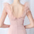 In Stock:Ship in 48 Hours Pink Mermaid V-neck Beading Ruffles Party Dress