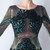 In Stock:Ship in 48 Hours Green Sequins Long Sleeve Feather Short Party Dres