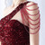In Stock:Ship in 48 Hours Burgundy One Shoulder Sequins Beading Prom Dress