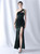 In Stock:Ship in 48 Hours Green One Shoulder Sequins Beading Prom Dress