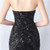 In Stock:Ship in 48 Hours Black Tulle Sequins Mermaid Party Dress