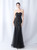 In Stock:Ship in 48 Hours Black Tulle Sequins Mermaid Party Dress