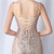 In Stock:Ship in 48 Hours Gold Sequins Crossed Straps Prom Dress