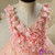 Unique 2017 Flower Girl Dresses Pearl Pink Short  V-Neck Sleeveless Appliques Flower