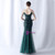 In Stock:Ship in 48 Hours Sequins Spaghetti Straps Beading Green Party Dress
