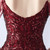 In Stock:Ship in 48 Hours Sequins Spaghetti Straps Beading Burgundy Party Dress