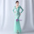 In Stock:Ship in 48 Hours Mint Green Sequins Long Sleeve Party Dress