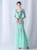 In Stock:Ship in 48 Hours Mint Green Sequins Long Sleeve Party Dress