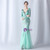 In Stock:Ship in 48 Hours Mint Green Sequins Long Sleeve Party Dress