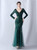 In Stock:Ship in 48 Hours Dark Green Sequins Long Sleeve Party Dress