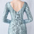 In Stock:Ship in 48 Hours Sky Blue Sequins Long Sleeve Party Dress