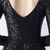 In Stock:Ship in 48 Hours Sexy Black Sequins Long Sleeve Party Dress