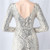 In Stock:Ship in 48 Hours Sexy Apricot Silver Sequins Long Sleeve Party Dress