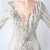 In Stock:Ship in 48 Hours Sexy Apricot Silver Sequins Long Sleeve Party Dress