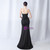 In Stock:Ship in 48 Hours Black Mermaid Sweetheart Neck Pleats Party Dress