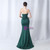 In Stock:Ship in 48 Hours Green Mermaid Sweetheart Neck Pleats Party Dress