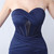 In Stock:Ship in 48 Hours Navy Blue Mermaid Sweetheart Neck Pleats Party Dress