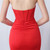 In Stock:Ship in 48 Hours Red Mermaid Sweetheart Neck Pleats Party Dress