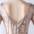In Stock:Ship in 48 Hours Gold Tulle Sequins Long Sleeve Feather Party Dress