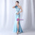 In Stock:Ship in 48 Hours Sky Blue One Shoulder Beading Bow Party Dress