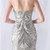 In Stock:Ship in 48 Hours Apricot Silver Mermaid Sequins Strapless Feather Prom Dress