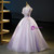 Purple Tulle Sequins Appliques V-neck Quinceanera Dress